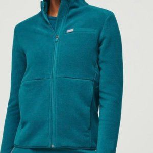 NWT FIGS Women's Pacific Blue On-Shift Fleece Jacket - Medium